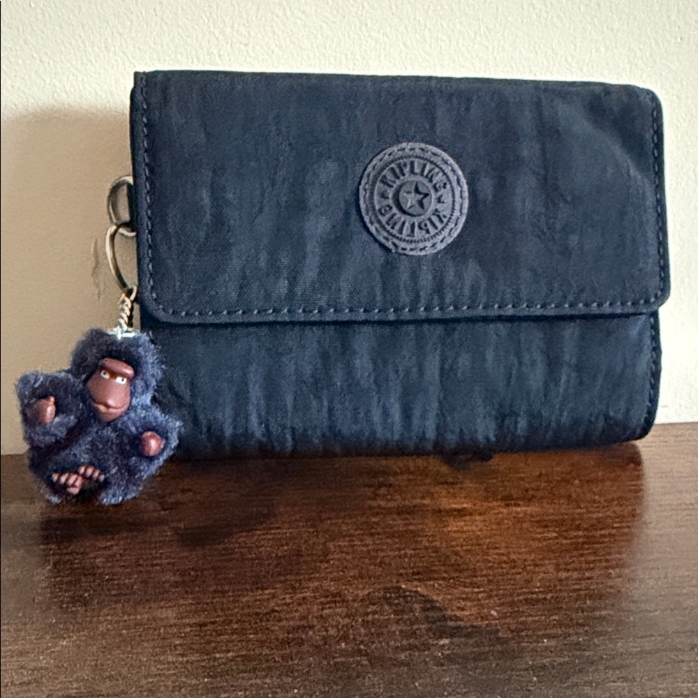 Kipling Navy Wallet with Keychain